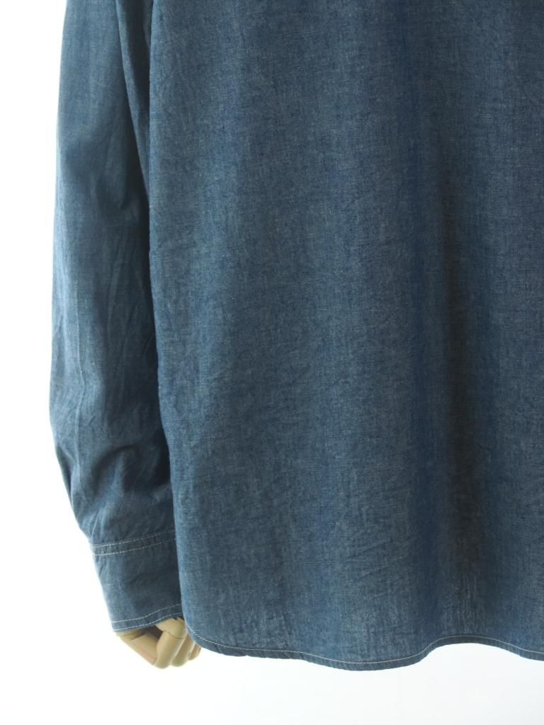 CORONA コロナ - Navy Pullover Shirt ネイビープルオーバーシャツ - Blue Chambray