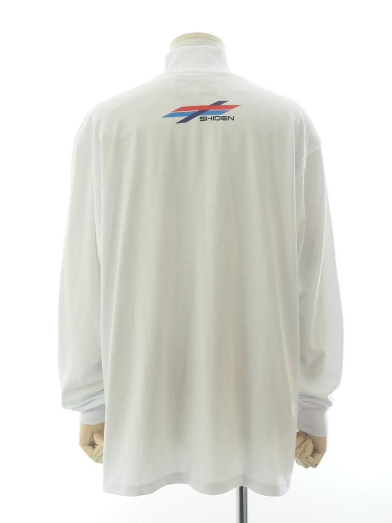SHIDEN シデン - L/S High Neck Tee ロングスリーブハイネックティー - Cotton Jersey - SHIDEN - White