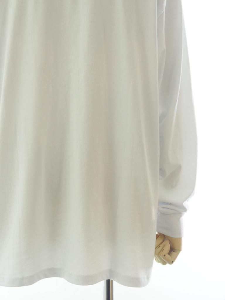 SHIDEN シデン - L/S High Neck Tee ロングスリーブハイネックティー - Cotton Jersey - SHIDEN - White