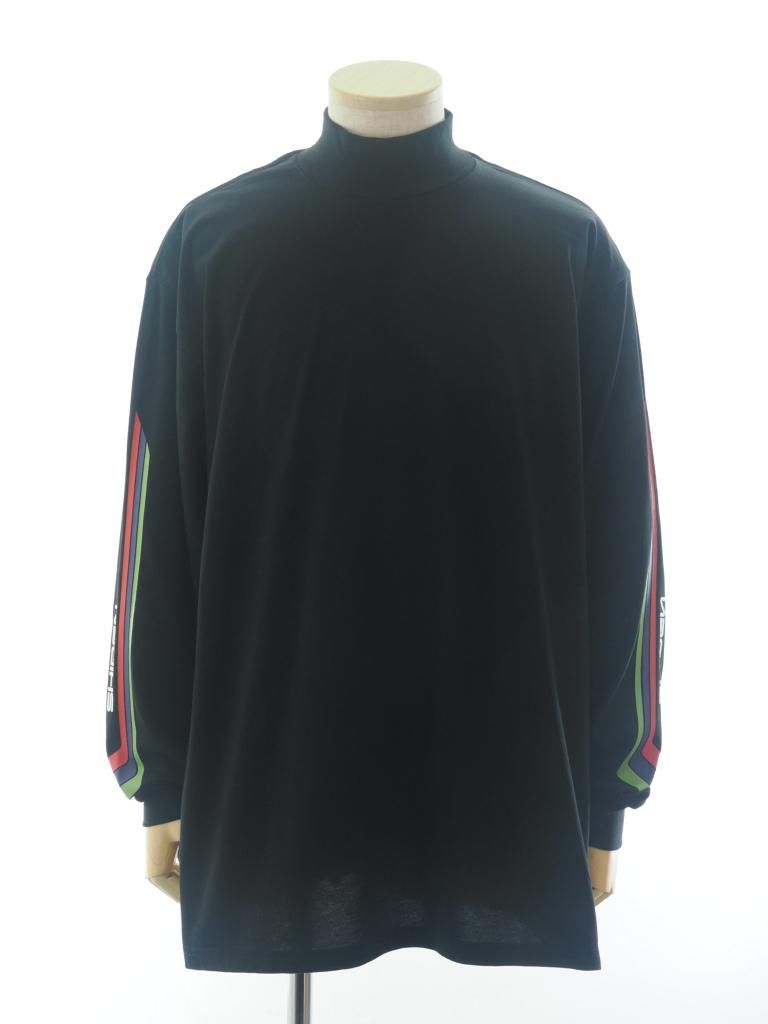 SHIDEN シデン - L/S High Neck Tee ロングスリーブハイネックティー - Cotton Jersey - SHIDEN - Black