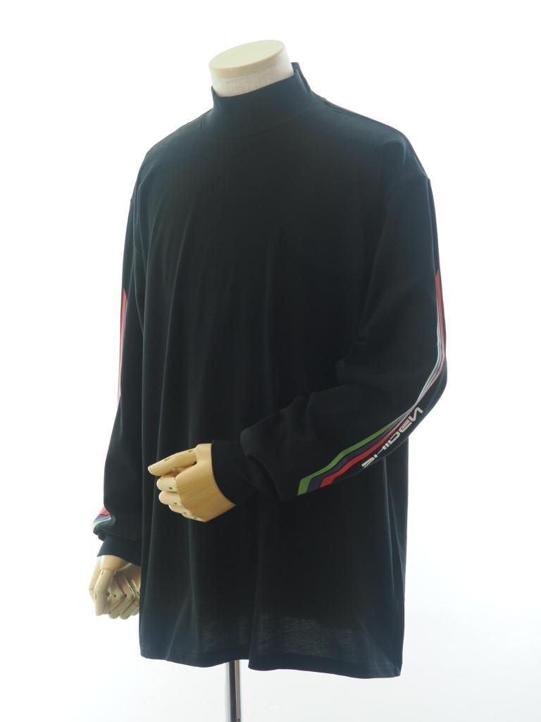 SHIDEN シデン - L/S High Neck Tee ロングスリーブハイネックティー - Cotton Jersey - SHIDEN - Black