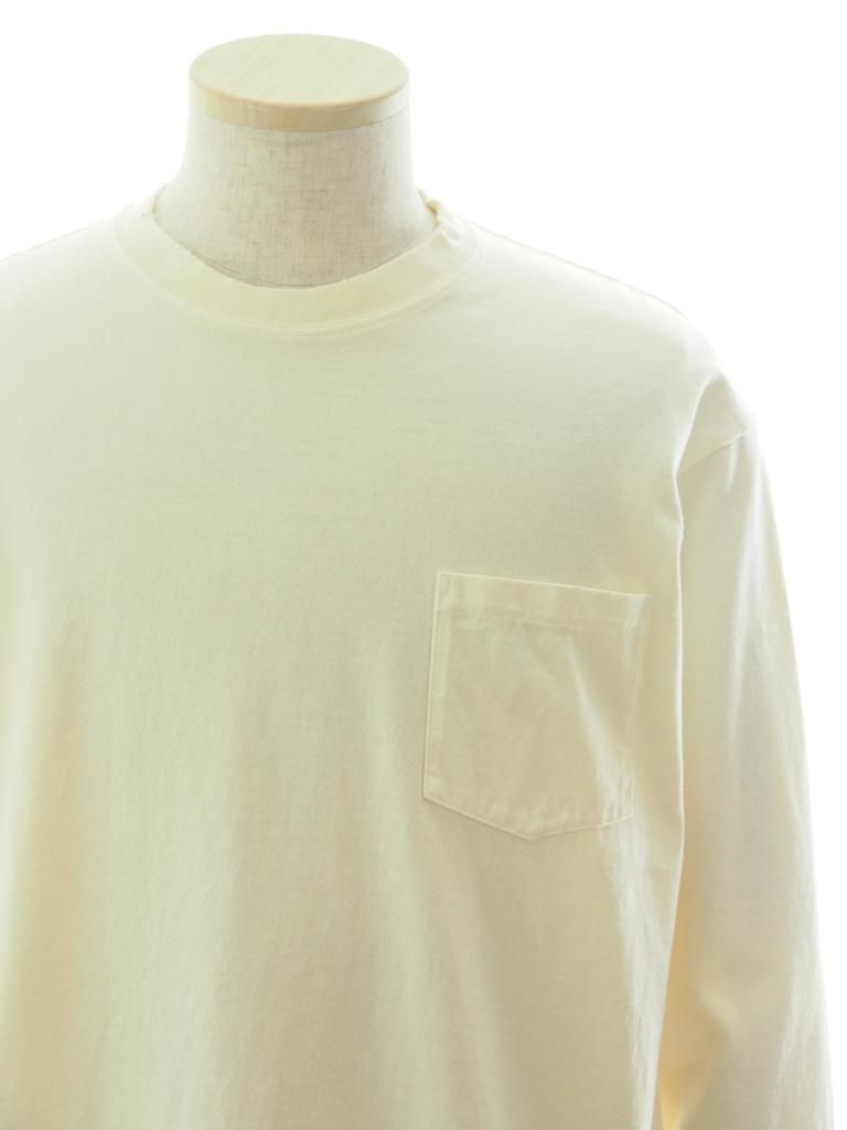 TUITACI 朔 ツイタチ - Pigment Dyed L/S T Shirts ピグメントダイロングスリーブティー - Ivory