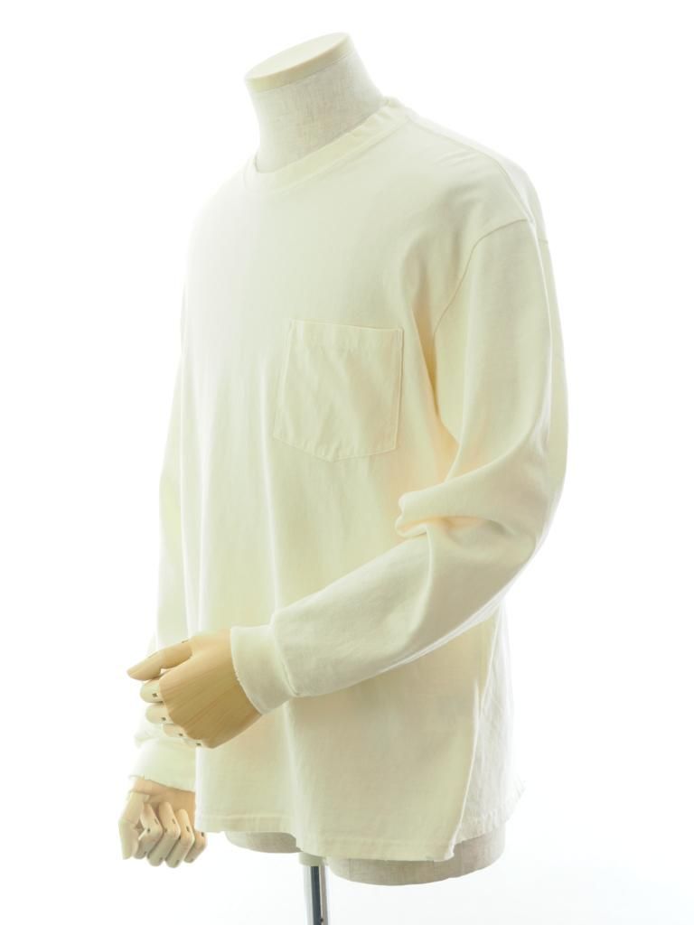 TUITACI 朔 ツイタチ - Pigment Dyed L/S T Shirts ピグメントダイロングスリーブティー - Ivory