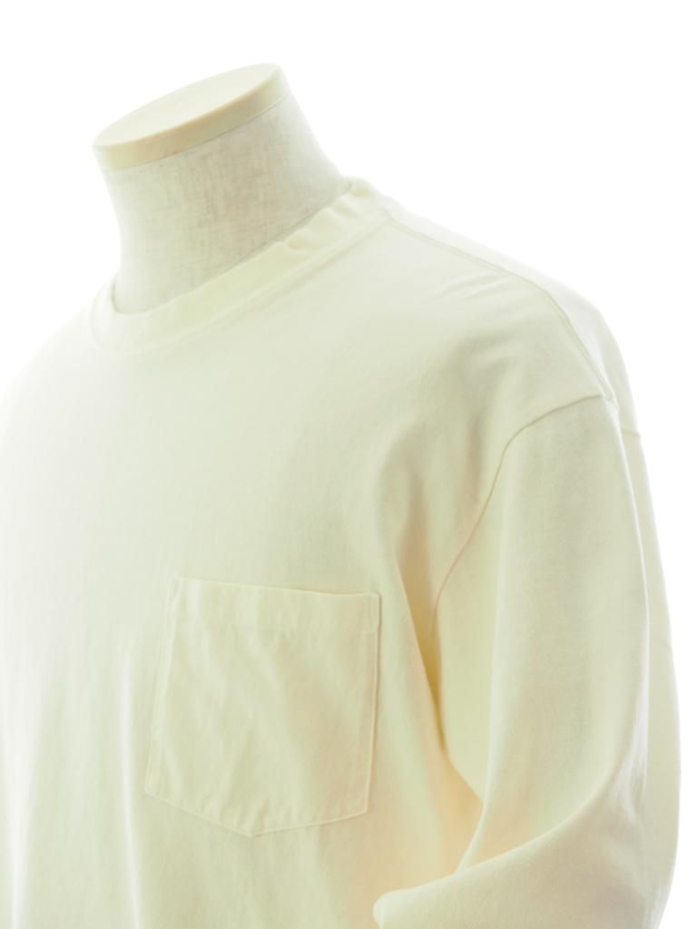 TUITACI 朔 ツイタチ - Pigment Dyed L/S T Shirts ピグメントダイロングスリーブティー - Ivory