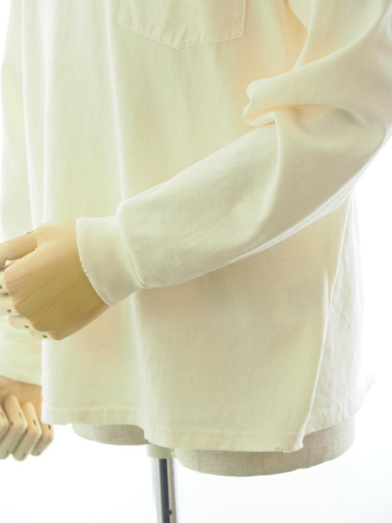 TUITACI 朔 ツイタチ - Pigment Dyed L/S T Shirts ピグメントダイロングスリーブティー - Ivory