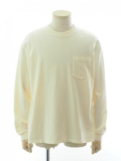 TUITACI 朔 ツイタチ - Pigment Dyed L/S T Shirts ピグメントダイロングスリーブティー - Ivory