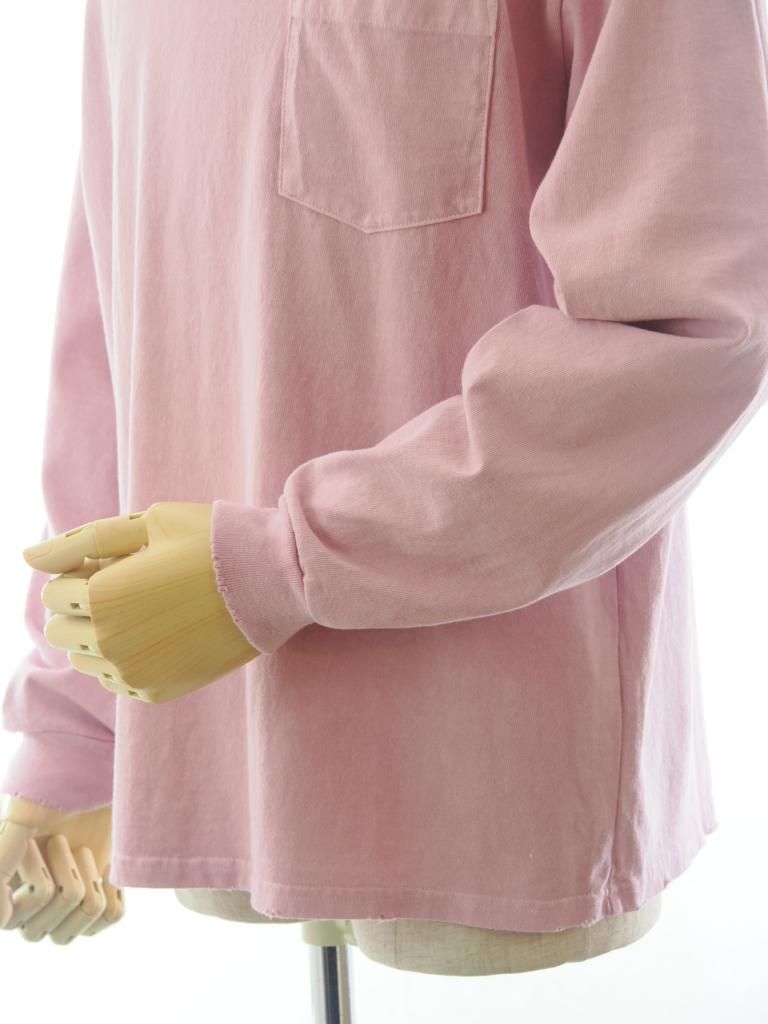 TUITACI 朔 ツイタチ - Pigment Dyed L/S T Shirts ピグメントダイロングスリーブティー - Pink