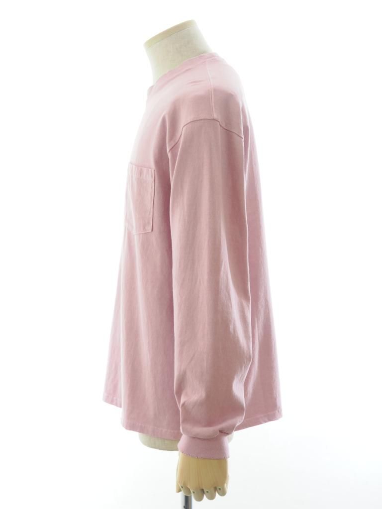 TUITACI 朔 ツイタチ - Pigment Dyed L/S T Shirts ピグメントダイロングスリーブティー - Pink