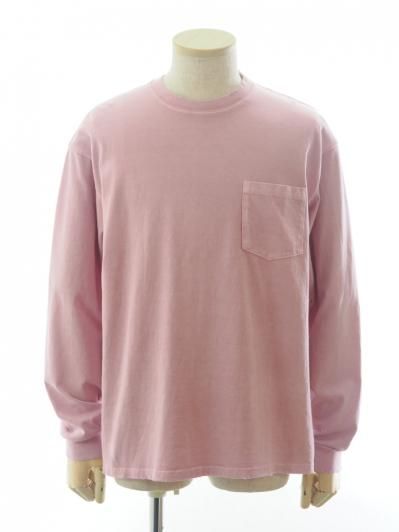 TUITACI 朔 ツイタチ - Pigment Dyed L/S T Shirts ピグメントダイロングスリーブティー - Pink