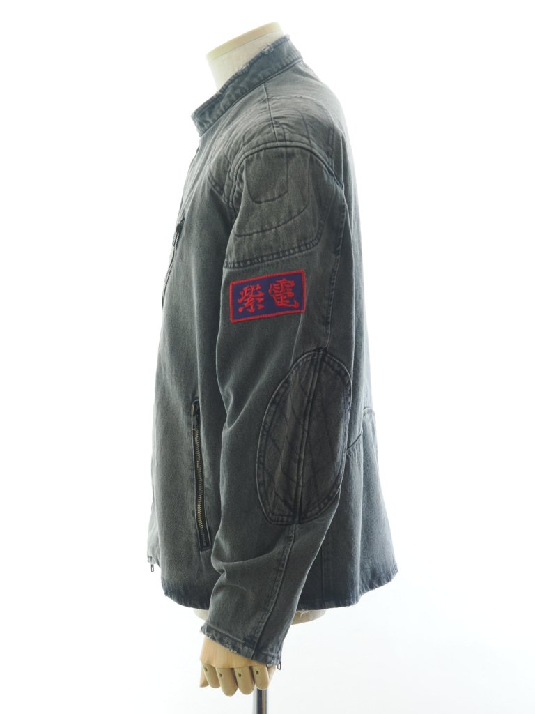 SHIDEN ǥ - Motor Cycle Jacket ⡼른㥱å -13.5oz Denim / Vintage - Black