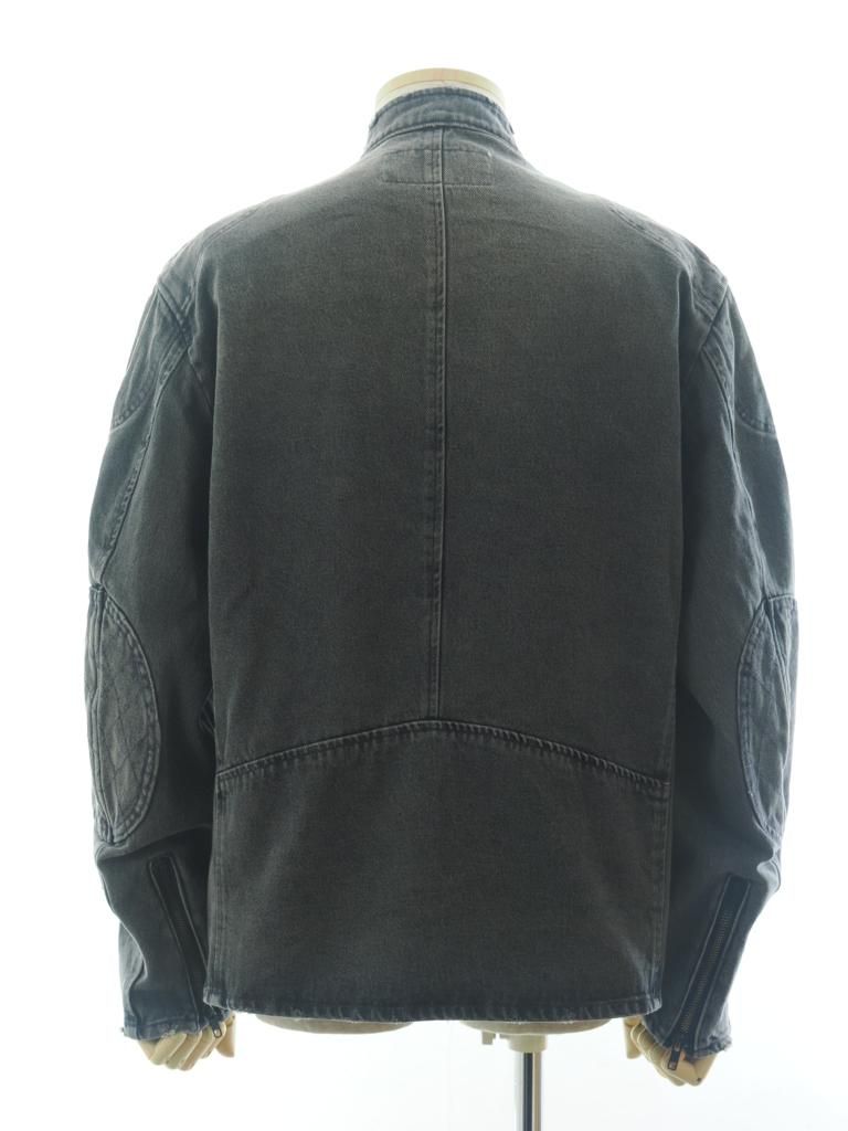 SHIDEN シデン - Motor Cycle Jacket モーターサイクルジャケット -13.5oz Denim / Vintage - Black