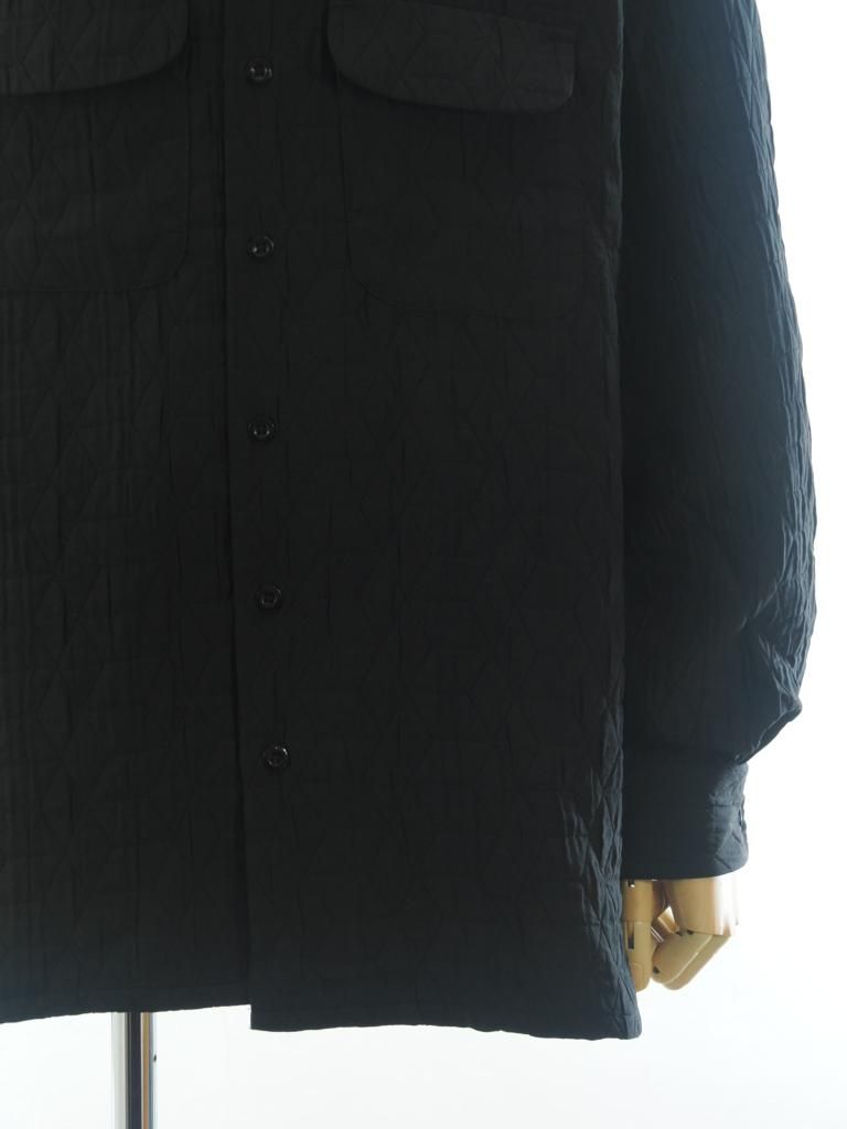 Engineered Garments エンジニアドガーメンツ - Classic Shirt クラッシックシャツ - Polyester Geo Quilt - Black