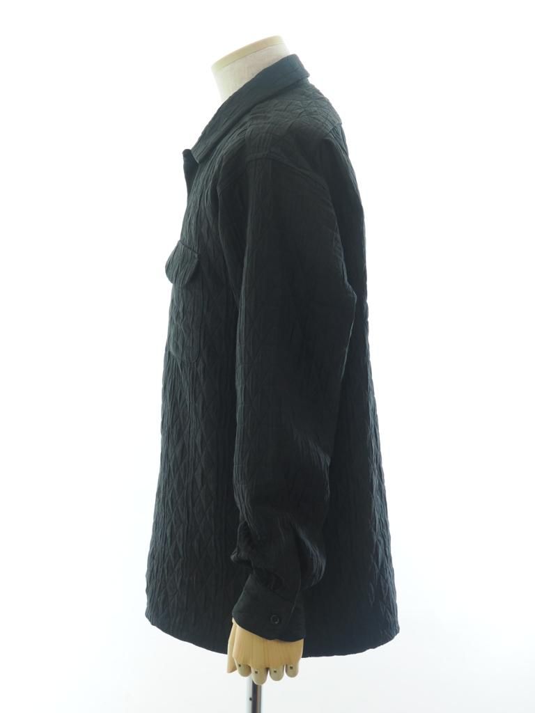 Engineered Garments エンジニアドガーメンツ - Classic Shirt クラッシックシャツ - Polyester Geo Quilt - Black