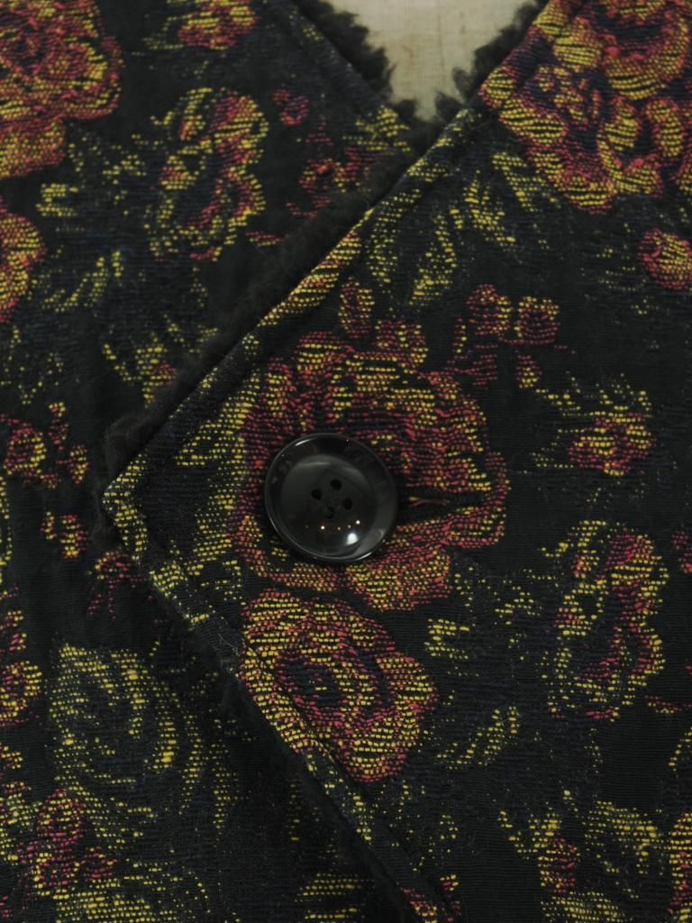 Engineered Garments エンジンニアドガーメンツ - Over Vest オーバーベスト - CP Floral Jacquard - Black / Gold