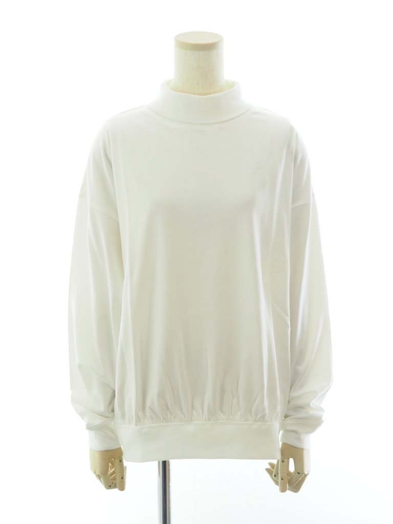 Rhodolirion ɥꥪ - Swallow EMB. Turtle Neck Tee ֥꡼ȥͥåƥ - White