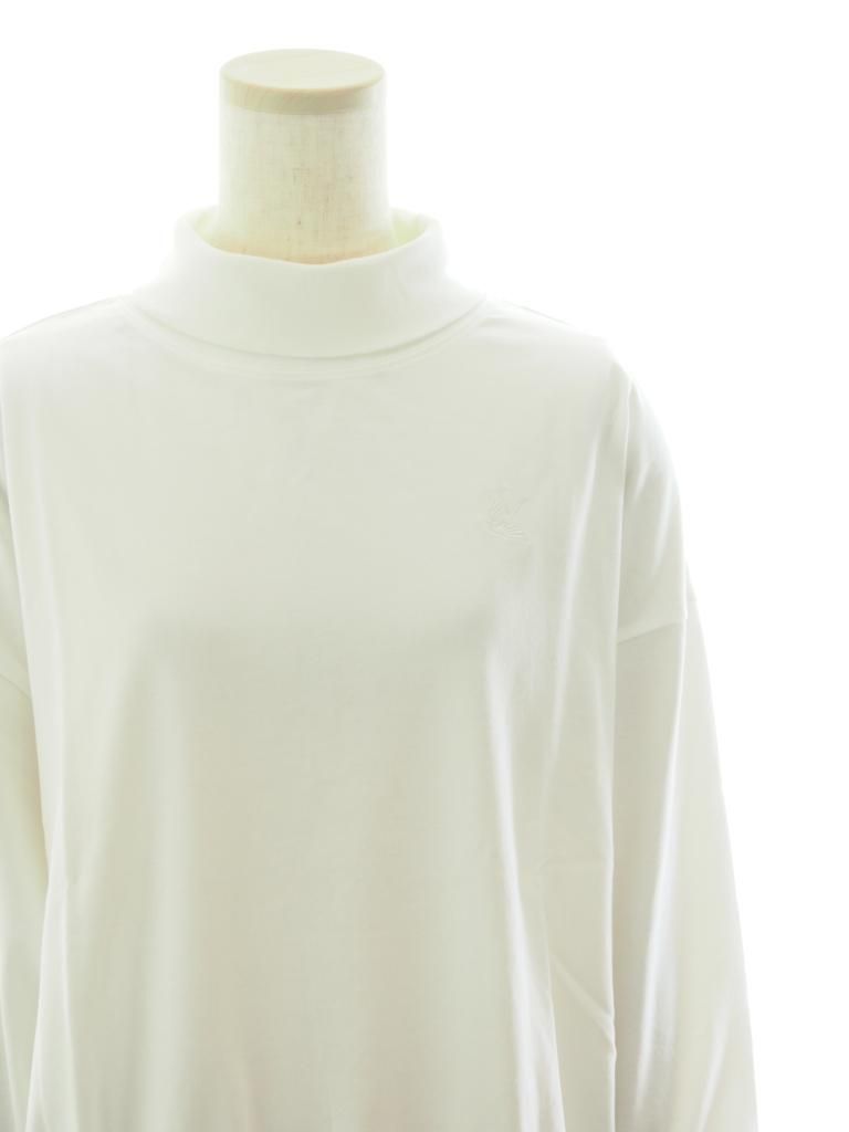 Rhodolirion ロドリリオン - Swallow EMB. Turtle Neck Tee スワローエンブロイダリータートルネックティー - White