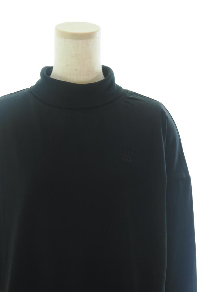 Rhodolirion ロドリリオン - Swallow EMB. Turtle Neck Tee スワローエンブロイダリータートルネックティー - Black