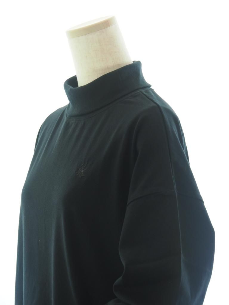 Rhodolirion ロドリリオン - Swallow EMB. Turtle Neck Tee スワローエンブロイダリータートルネックティー - Black