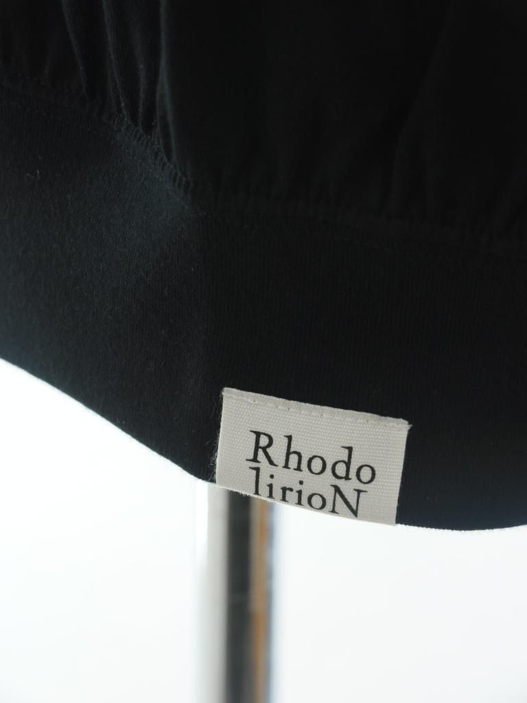 Rhodolirion ロドリリオン - Swallow EMB. Turtle Neck Tee スワローエンブロイダリータートルネックティー - Black