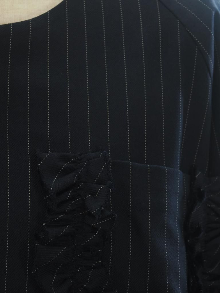Rhodolirion ロドリリオン - Frill Pockets Coveralls フリルポケットカバーオール - Gabardine - Navy