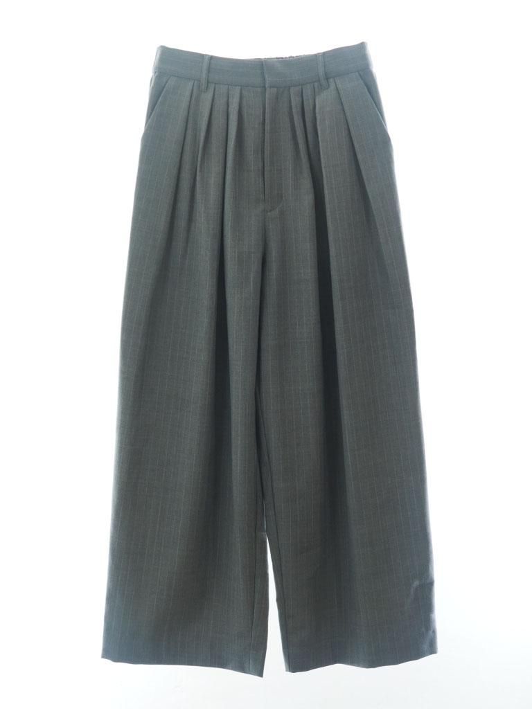 Rhodolirion ロドリリオン - Tack Balloon Pants タックバルーンパンツ - Gabardine - Grey