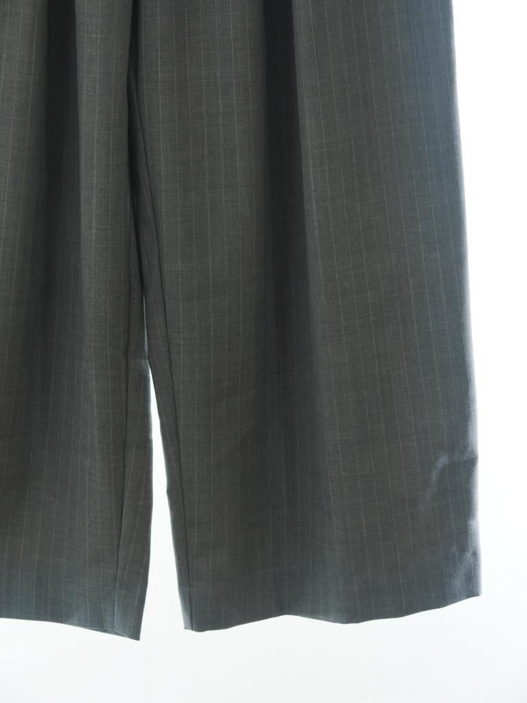 Rhodolirion ロドリリオン - Tack Balloon Pants タックバルーンパンツ - Gabardine - Grey