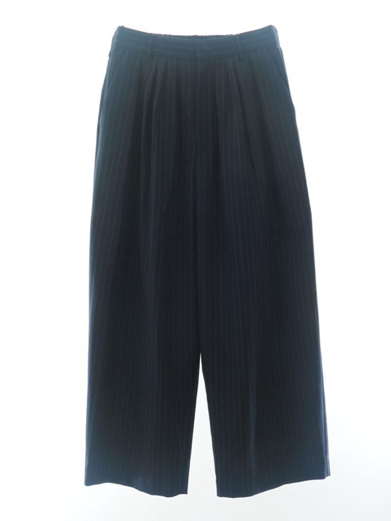 Rhodolirion ロドリリオン - Tack Balloon Pants タックバルーンパンツ - Gabardine - Navy
