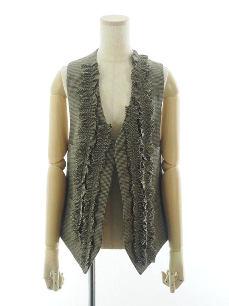 Rhodolirion ロドリリオン - Frill Vest フリルベスト - Houndstooth