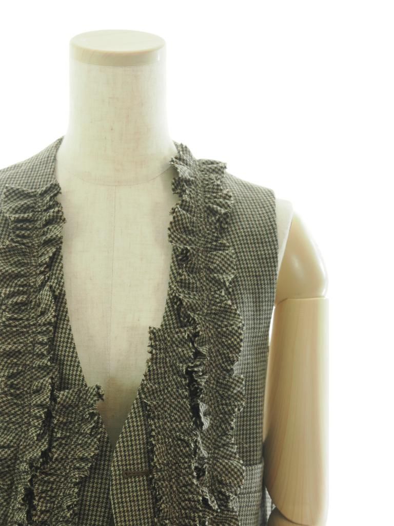 Rhodolirion ロドリリオン - Frill Vest フリルベスト - Houndstooth