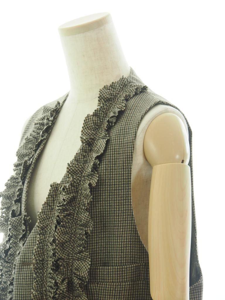 Rhodolirion ロドリリオン - Frill Vest フリルベスト - Houndstooth