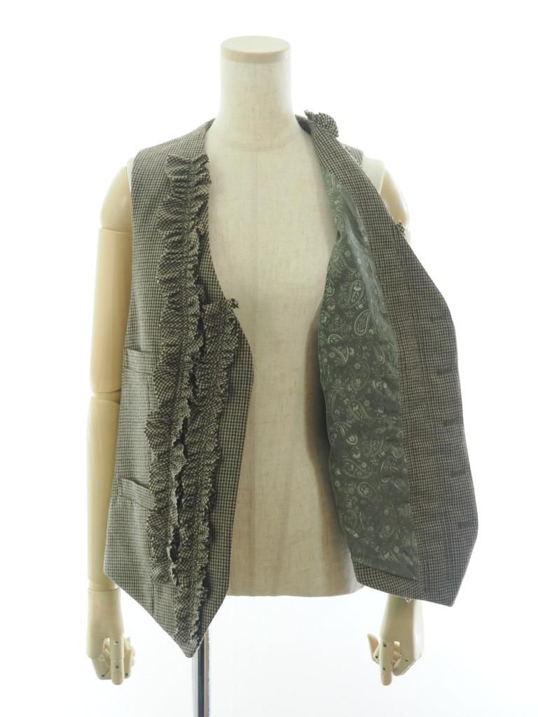 Rhodolirion ロドリリオン - Frill Vest フリルベスト - Houndstooth
