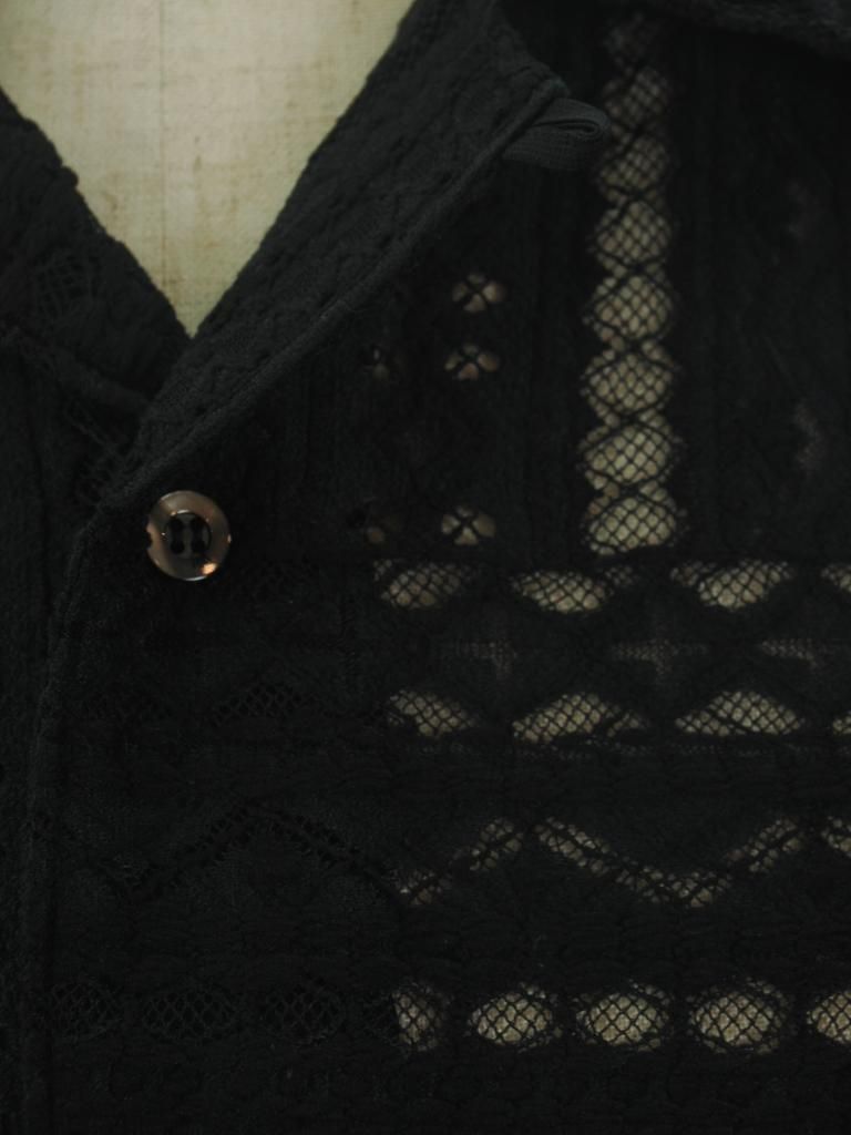 AiE エーアイイー - Painter Shirt ペインターシャツ - Poly Lace - Black