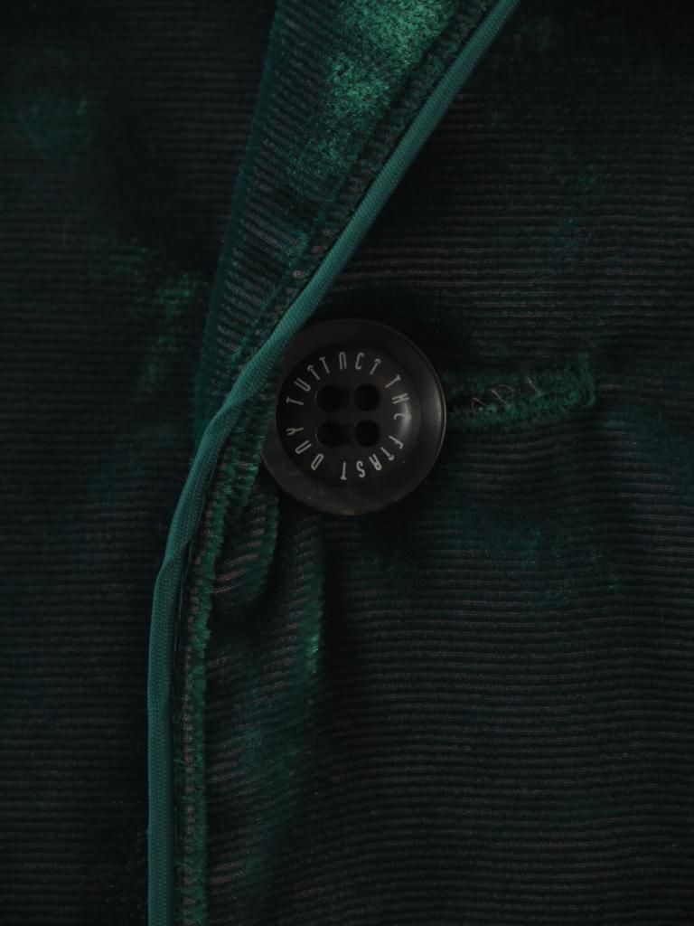 TUITACI 朔 ツイタチ - Chambray Velvet Sleeping Shirt シャンブレーベルベットスリーピングシャツ - Green