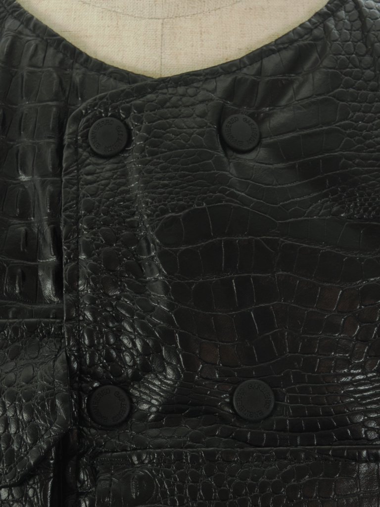 Engineered Garments 󥸥˥ɥ - Cover Vest С٥ - Alligator Embossed Fake Leather - Black