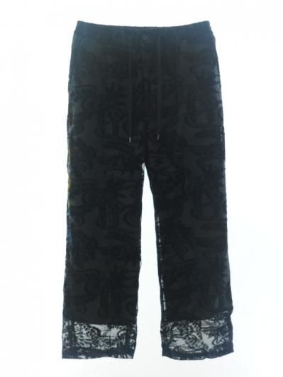 TUITACI 朔 ツイタチ - Ryukyu Dyeing Velvet Pant リュウキュウダイイングベルベットパンツ -  Black