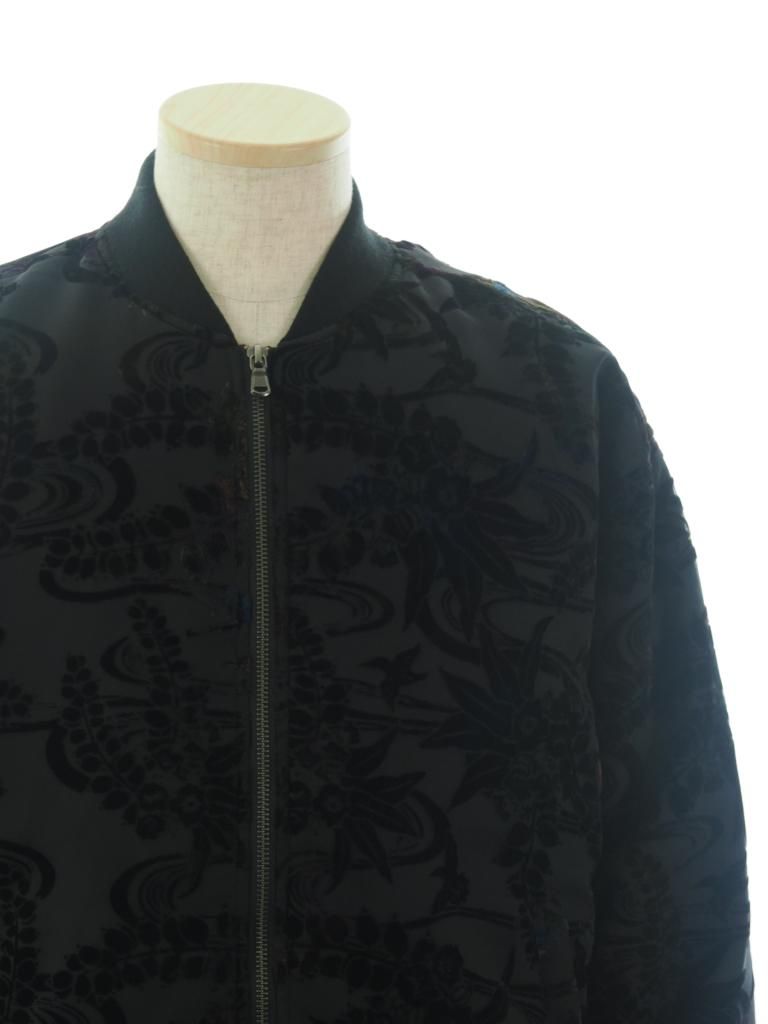 TUITACI 朔 ツイタチ - Ryukyu Dyeing Velvet Ska Jumper リュウキュウダイイングベルベットスカジャンパー -  Black
