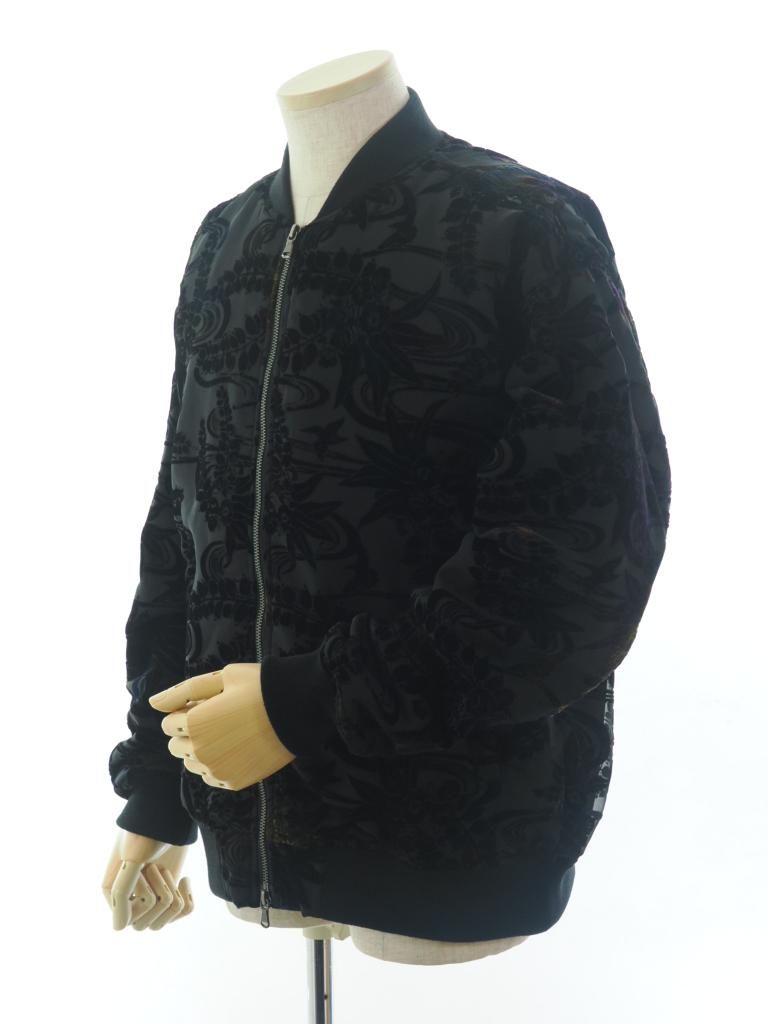 TUITACI 朔 ツイタチ - Ryukyu Dyeing Velvet Ska Jumper リュウキュウダイイングベルベットスカジャンパー -  Black