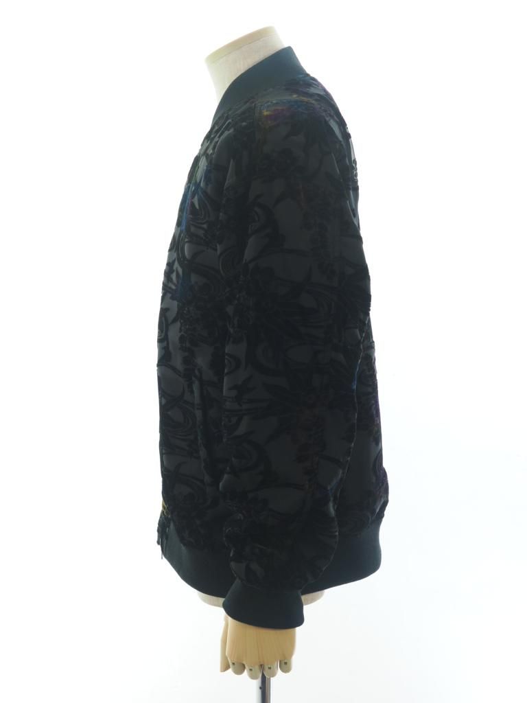 TUITACI 朔 ツイタチ - Ryukyu Dyeing Velvet Ska Jumper リュウキュウダイイングベルベットスカジャンパー -  Black