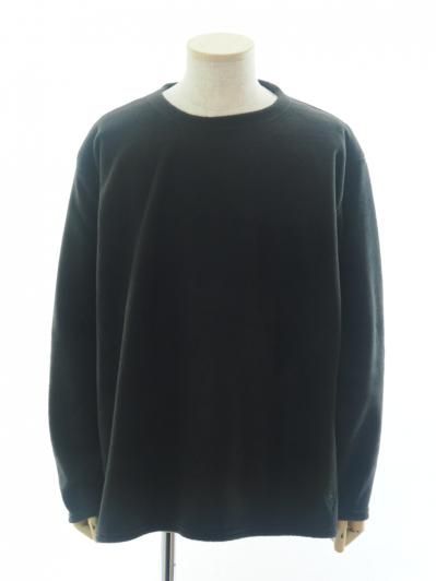 South2 West8 サウスツーウエストエイト - S.S. Crew Neck Shirt サイドスリットクルーネックシャツ- Poly Fleece - Black