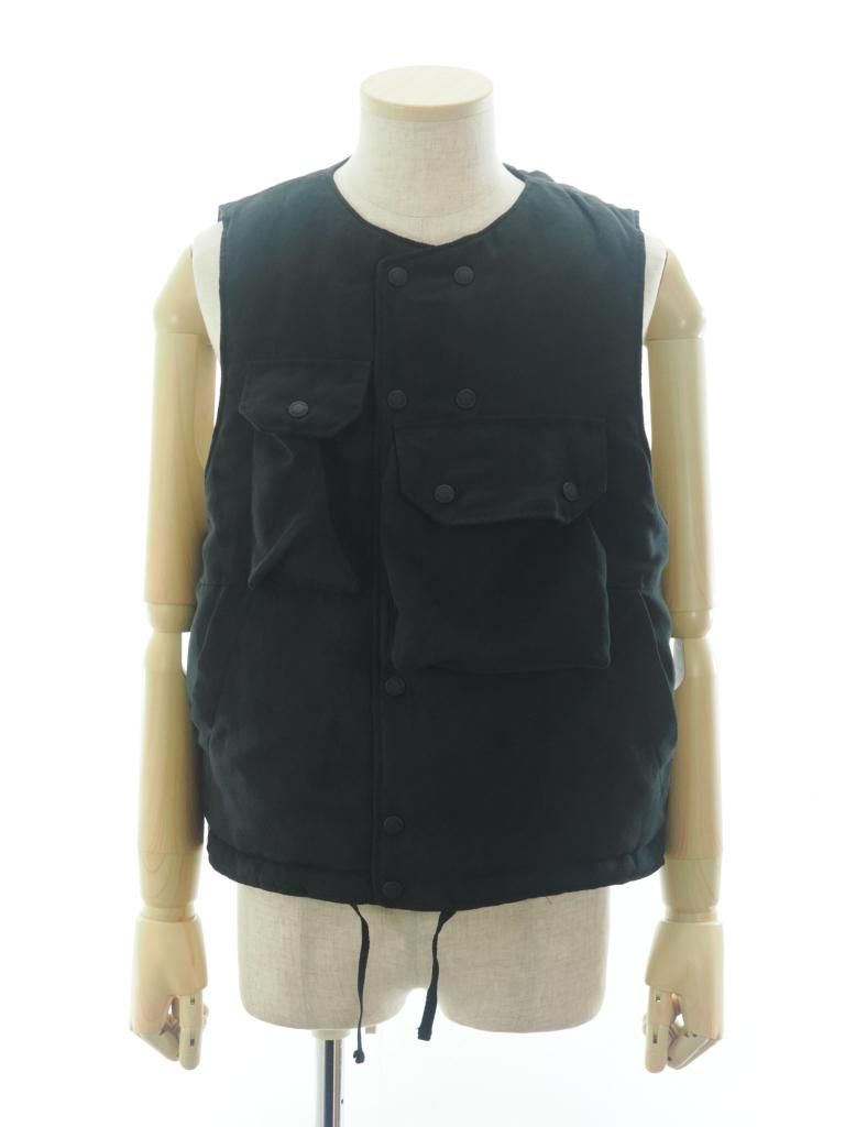Engineered Garments エンジンニアドガーメンツ - Cover Vest カバーベスト - Lt. Weight Fake Suede - Black
