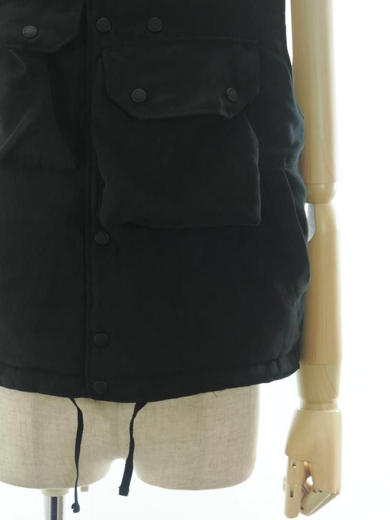 Engineered Garments エンジンニアドガーメンツ - Cover Vest カバーベスト - Lt. Weight Fake Suede - Black