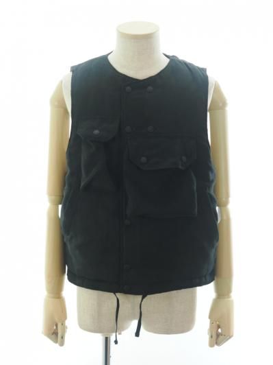 Engineered Garments エンジンニアドガーメンツ - Cover Vest カバーベスト - Lt. Weight Fake Suede - Black