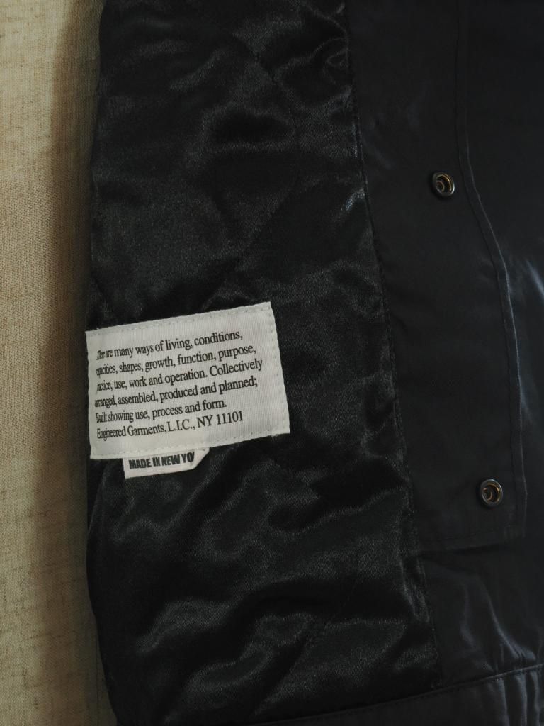 Engineered Garments エンジニアドガーメンツ - Moto Jacket  モトジャケット - Nyco Twill - Black