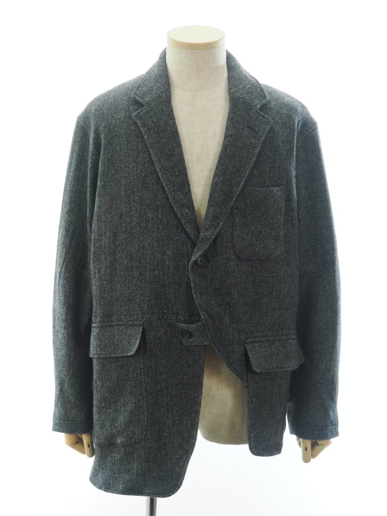 Engineered Garments 󥸥˥ɥ - Slanted Jacket ƥåɥ㥱å - Poly Wool Herringbone - Grey