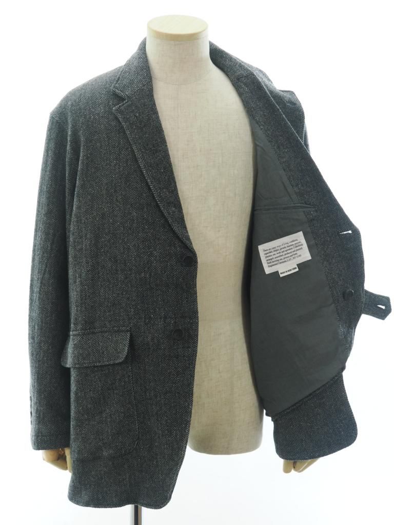 Engineered Garments エンジニアドガーメンツ - Slanted Jacket スランテッドジャケット - Poly Wool Herringbone - Grey