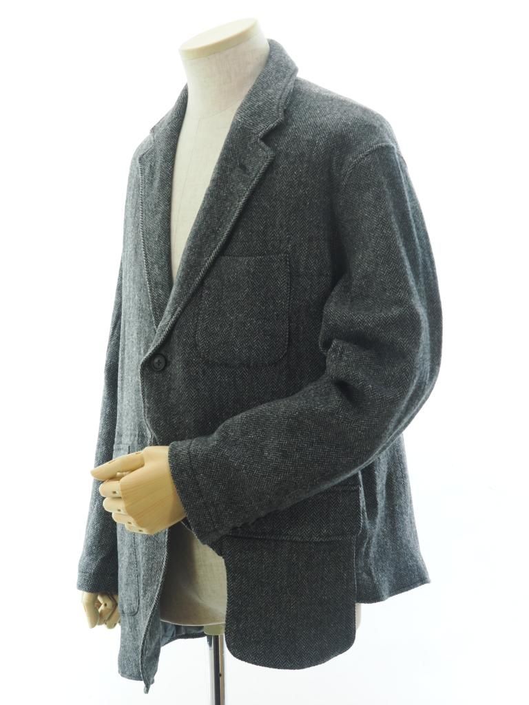 Engineered Garments エンジニアドガーメンツ - Slanted Jacket スランテッドジャケット - Poly Wool Herringbone - Grey