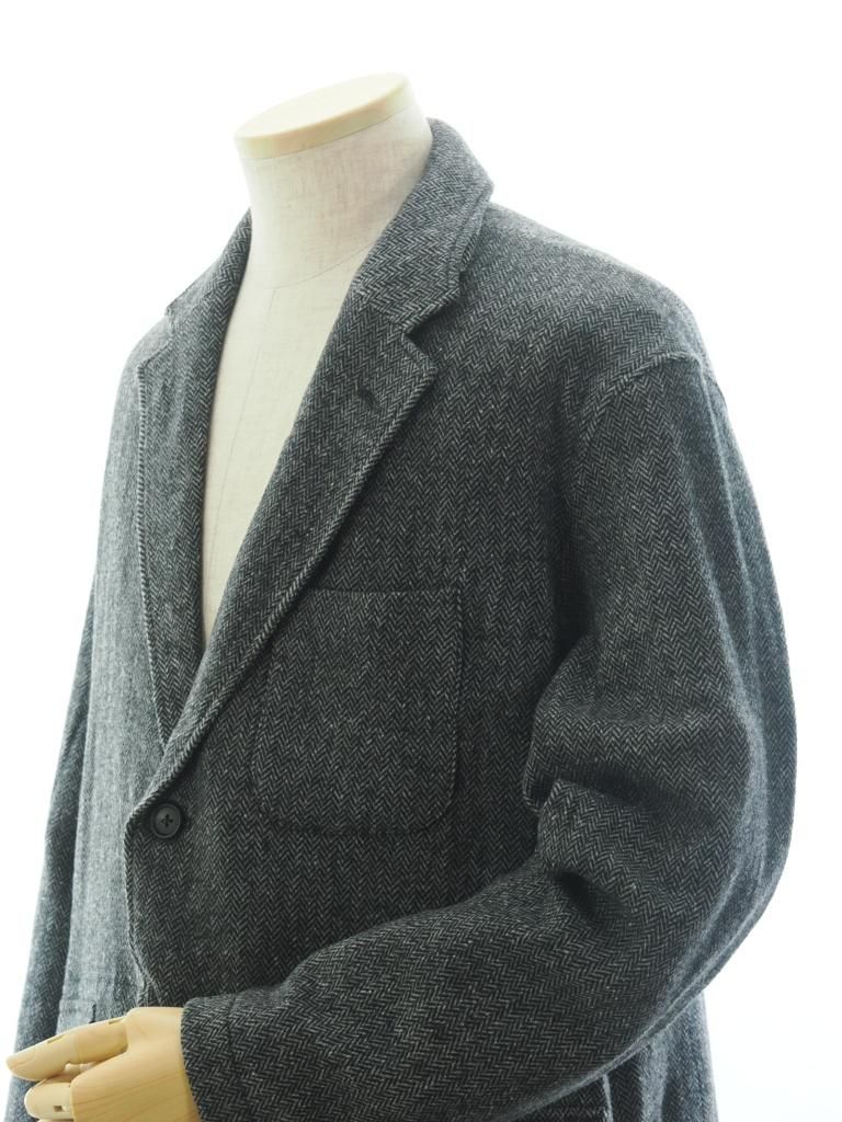 Engineered Garments エンジニアドガーメンツ - Slanted Jacket スランテッドジャケット - Poly Wool Herringbone - Grey