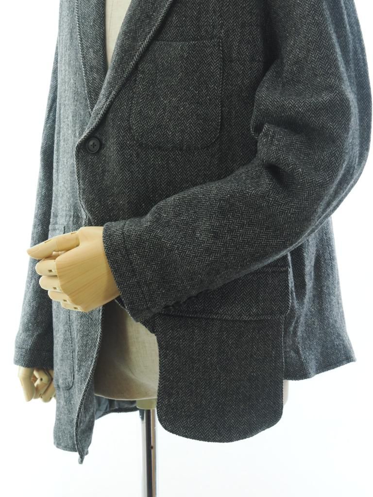 Engineered Garments エンジニアドガーメンツ - Slanted Jacket スランテッドジャケット - Poly Wool Herringbone - Grey