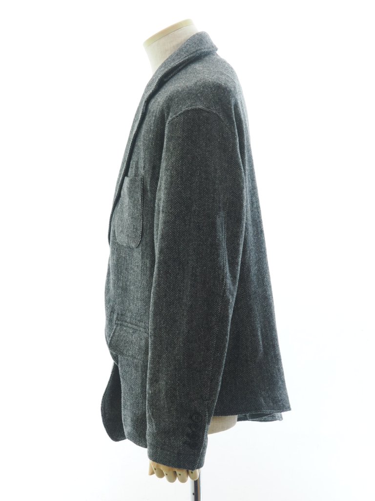 Engineered Garments 󥸥˥ɥ - Slanted Jacket ƥåɥ㥱å - Poly Wool Herringbone - Grey