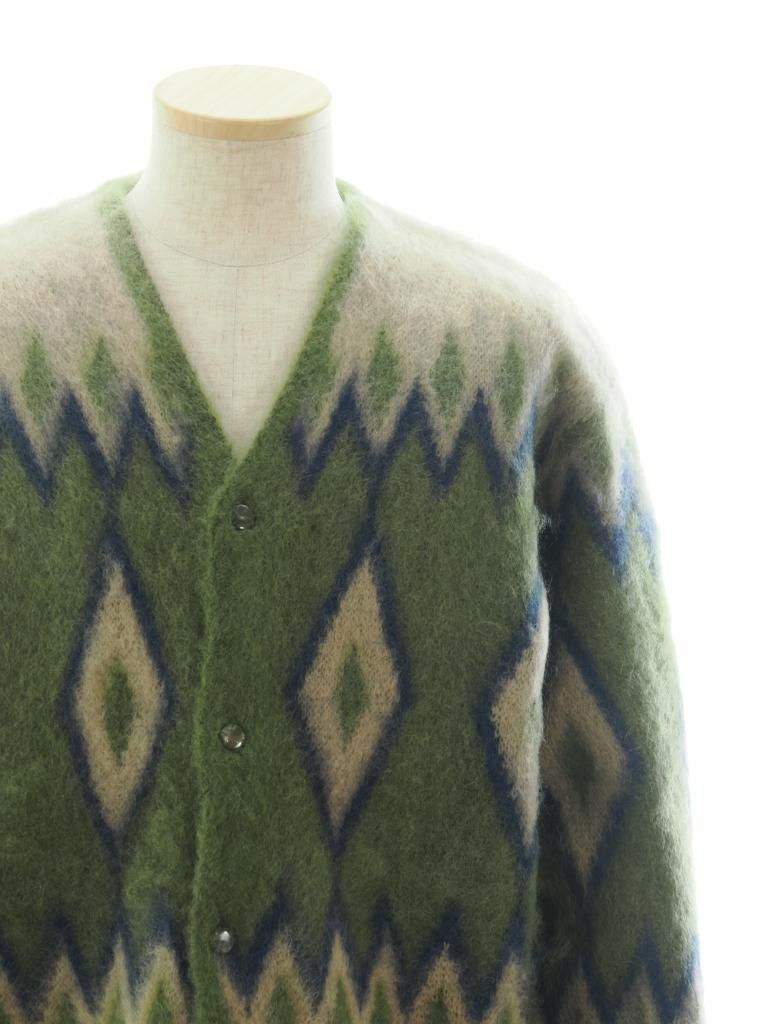 Needles ニードルズ - Mohair Cardigan モヘアカーディガン - Diamond ダイヤモンド - Olive
